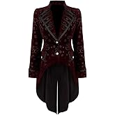 TZMAPU Medieval Retro Gothic Velvet Women's Coat, Formal Casual Work, Costume