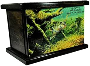 Amazon Com Nwa Cremation Urn Wood Fishing Funeral Urn Bass Fish