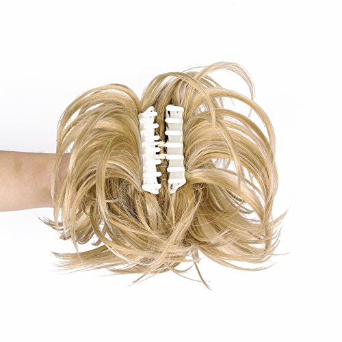 Onedor 12 Inch Adjustable Messy Style Ponytail Hair Extension Synthetic Hair-Piece with Jaw Claw (24H613)