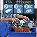 ANRUI Clear Toiletry Bag TSA Approved Travel Carry On Airport Airline Compliant Bag Quart Sized 3-1-1 Kit Travel Luggage Pouch 3 Pack (Clear)