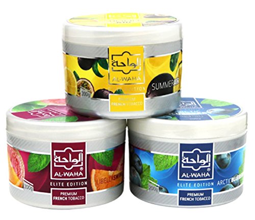 2 Pack Al Waha Elite Edition Shisha Molasses Premium Flavors 200g for Hookah (Choose Flavor)