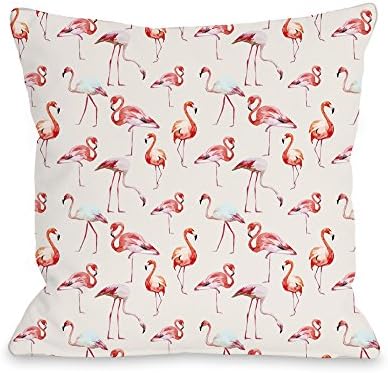 One Bella Casa 74498CSES "Flamingo Party-Single" Pillow Case by OBC, Standard, Pink/Multicolored