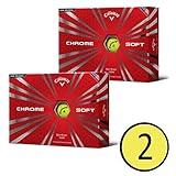Bundles: 2 Dozen Callaway 2016 Chrome Soft Golf Balls, Yellow (24 Balls)