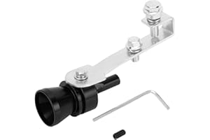 INFINAUTO Turbo Sound Muffler Pipe Whistle, Rear Tailpipe M Car Motorcycle Roar Maker Aluminum Black, 1 Set