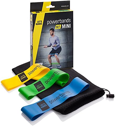 Powerbands Adult Set Mini Exercise Bands, Multi-Coloured, One Size