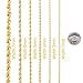 Lifetime Jewelry Gold Necklaces for Women & Men [ 2mm Rope Chain ] with Up to 20X More 24k Plating Than Other Necklace Chain - Durable Gold Necklace with Free Lifetime Replacement Guarantee 16