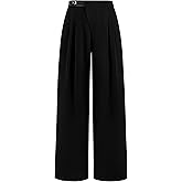 PRETTYGARDEN Women's Wide Leg Dressy Pants High Waisted Fashion Business Casual Work Office Trousers Palazzo Pant