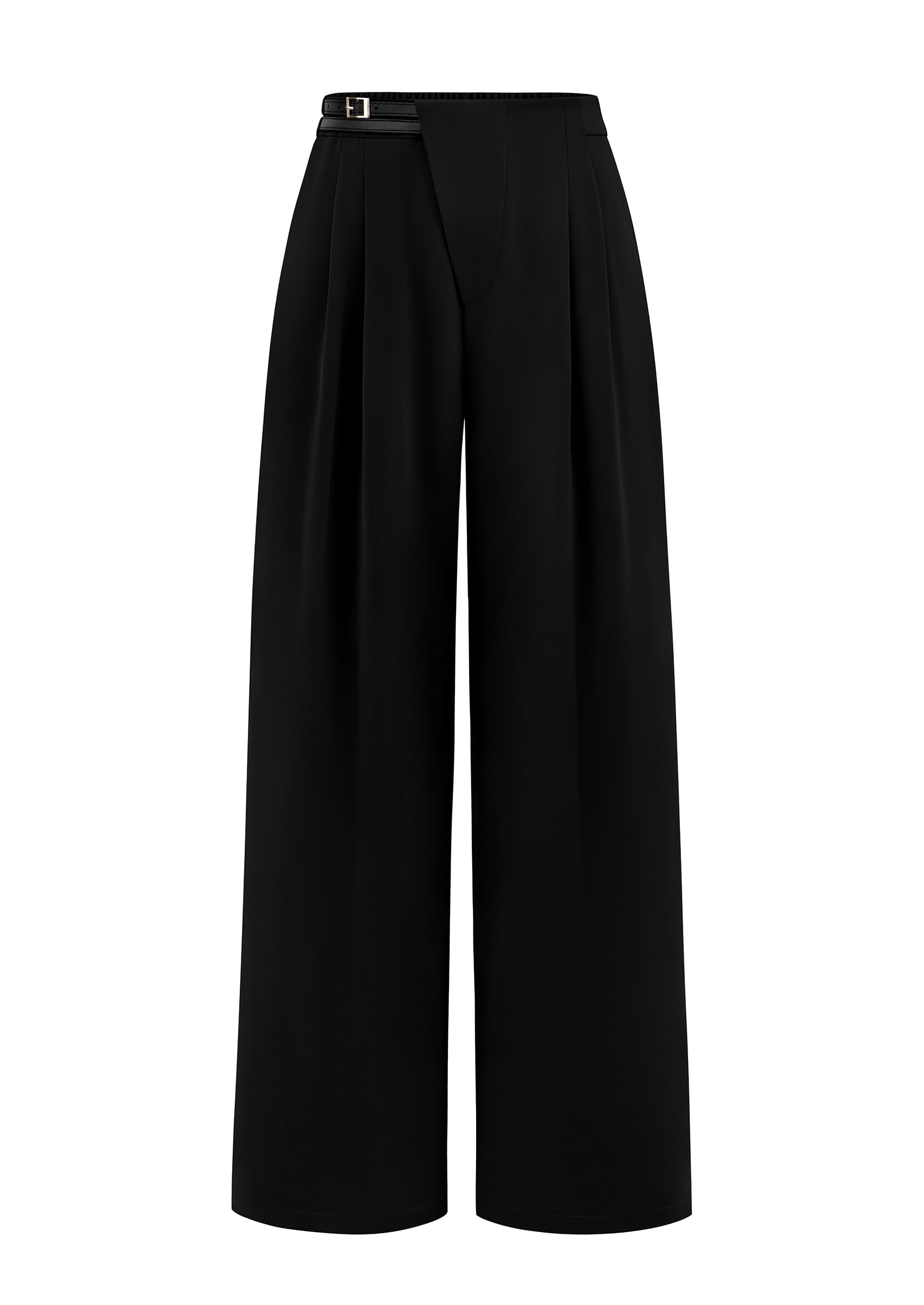 Photo 1 of PRETTYGARDEN Women's Wide Leg Pants Dressy High Waisted Business Casual Work Office Suit Palazzo Pant Trousers (Black,18)