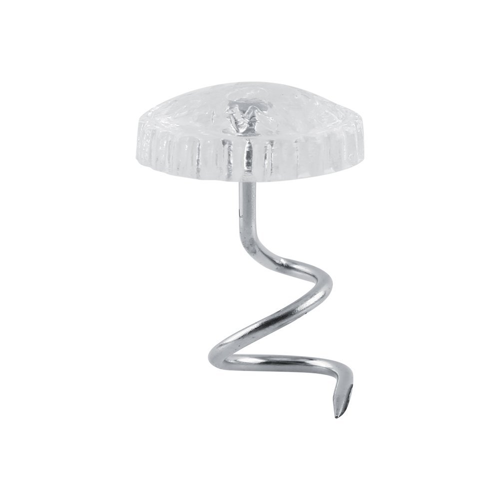 Hilitand Upholstery Twist Pins, 50pcs, DIY Repair Pins for Couch, Chair, Car Sofa, Headliner, Drapery, Craft, Transparent, Metal