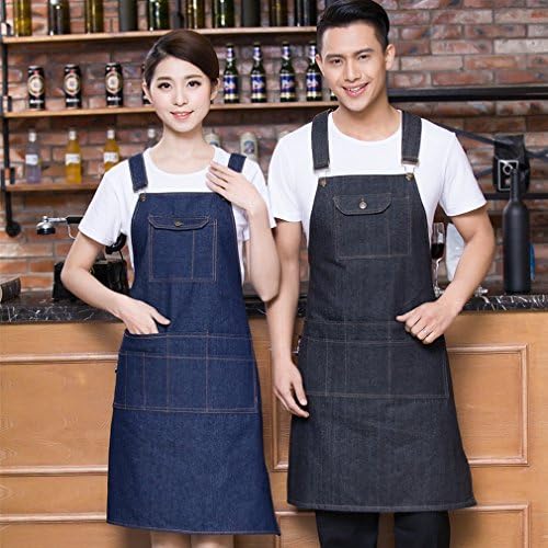 Cowboy Aprons with Barista Paintings Western Restaurant Baking Home Work Apron Restaurant Aprons,A