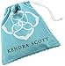 Kendra Scott Signature Alex Drop Earrings in Gold Plated and Chalcedony Glass
