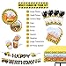Construction Birthday Party Supplies (Serves 20) - Including Dump Truck Plates, Tablecloth, Cups, Napkins, Black Flatware and Pre-Assembled Happy Birthday Banner Decorations