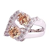 Psiroy Women's 925 Sterling Silver 3.2cttw Morganite Filled Ring