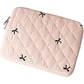 Attria Cute Bow Graphic Carrying Laptop Bag Y2K Preppy Laptop Sleeve Case Bag Kawaii Pad Computer Protect Case Pouch (13-14 inch,Pink)