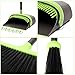 Broom and Dustpan Set Cleaning Supplies - Upright Broom and Dustpan Combo with Long Extendable Handle for Home Kitchen Room Office Lobby Floor Use Upright Stand up Dustpan Broom Set (Green)
