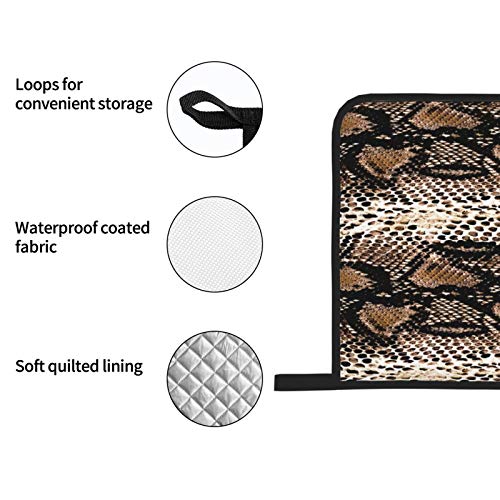 51v24MB Z1L Juego de Manoplas y Porta ollas para Horno,Patrón de diseño de Fondo de Serpiente,Guantes y agarraderas Resistentes al… Juego de Manoplas y Porta ollas para Horno,Patrón de diseño de Fondo de Serpiente,Guantes y agarraderas Resistentes al… - Imagen 7