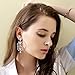 BriLove Gold-Toned Dangle Earrings Women's Vintage Style Bridal Crystal Drop Hollow Filigree Chandelier Earring Clear