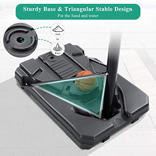 MARNUR Basketball Hoop Outdoor Basketball Goal Portable Basketball