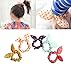 10PCS 2.3'' Outer Diameter Bunny Ears Rubber Hair Bands-Ponytail Holder Elastic Cotton Stretch Hair Ties Hair Styling Tools Headband Scrunchie Hair Accessories for Kids Children (Color Random)