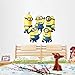 Apex Removable Despicable Me 2 Cute Minions Wall Stickers for Kids Rooms Bedrooms 5 Minions (60 x 45 cm)