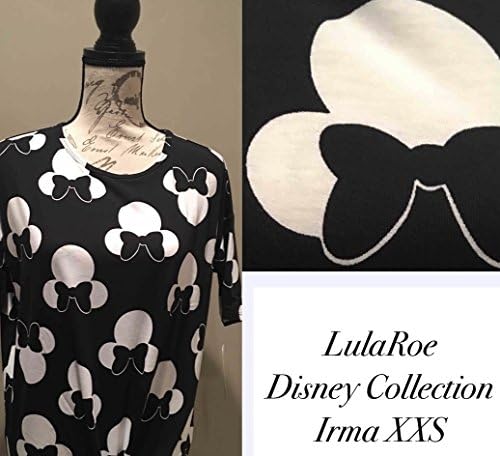 Disney Collection LuLaRoe "Irma Tunic" Minnie Mouse Black Pattern - XXS