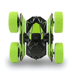 Rimila Electric RC Stunt Car 2WD Off Road Remote Control Vehicle 2.4Ghz Racing Slot Cars High Speed 7.5Mph 360° Rolling Rotating Rotation(Battery Not Included)