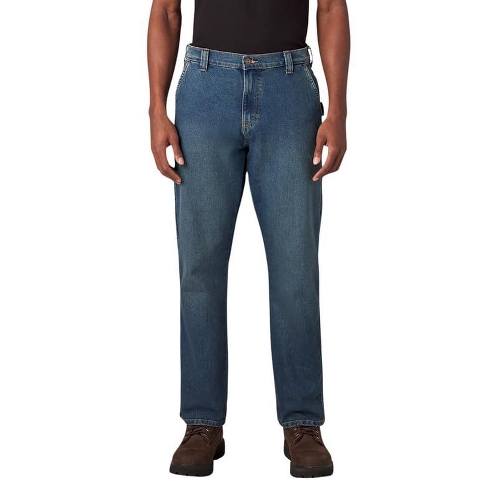 Dickies Men's Flex Regular Fit Carpenter Utility Jeans, Denim Tinted Wash, 44W x 32L Image