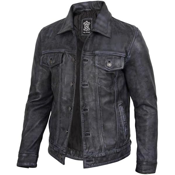 Amazon.com: Daniel Smart Leather Motorcycle Jacket Men Fully