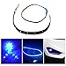 VizGiz 4 Pack DC 12V 30CM Car Soft Fexible Led Strip Bar Light New Waterproof Cuttable 15 SMD 3528 Blue Car Led Strip Lights for Motorcycle Car Truck SUV Festival Racing Decoration Kit (Blue Color)
