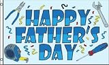Happy Fathers Day Flag Party Banner Sign for Dad Large 3x5 Foot Indoor Outdoor