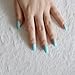 24pcs/set Long Curved Fake Nails Light Lake Green Nail Art Decoration False Nails Pretty Press-On Nails Full Wraps 169M