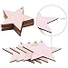 10 Pcs Wood Tag Unfinished Wooden Star Cutouts And 10 Pcs Round Blank Wood Discs Bulk with Holes with string for Kids Crafts Christmas Tree Ornaments Hanging Gift Tags Accent ,Wedding Day