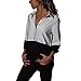 vermers Women Shirts Ladies Work Office Dot Print Gray Casual Long Sleeve Blouse Tops