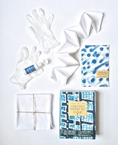 Crafts For Adults - Tie Dye Kit - Indigo Blue Permanent Liquid Color with Drip-less Applicator - Includes Blank Scarf