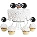 Big Dot of Happiness Strike Up the Fun - Bowling - Dessert Cupcake Toppers - Birthday Party or Baby Shower Clear Treat Picks - Set of 24