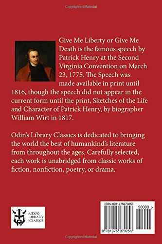 Amazon Com Give Me Liberty Or Give Me Death 9781975979256 Henry Patrick Anderson Taylor Books