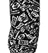 JXH Chef Uniforms men's white kitchen ware printed 100% cotton chef pants,Black,US:XXL