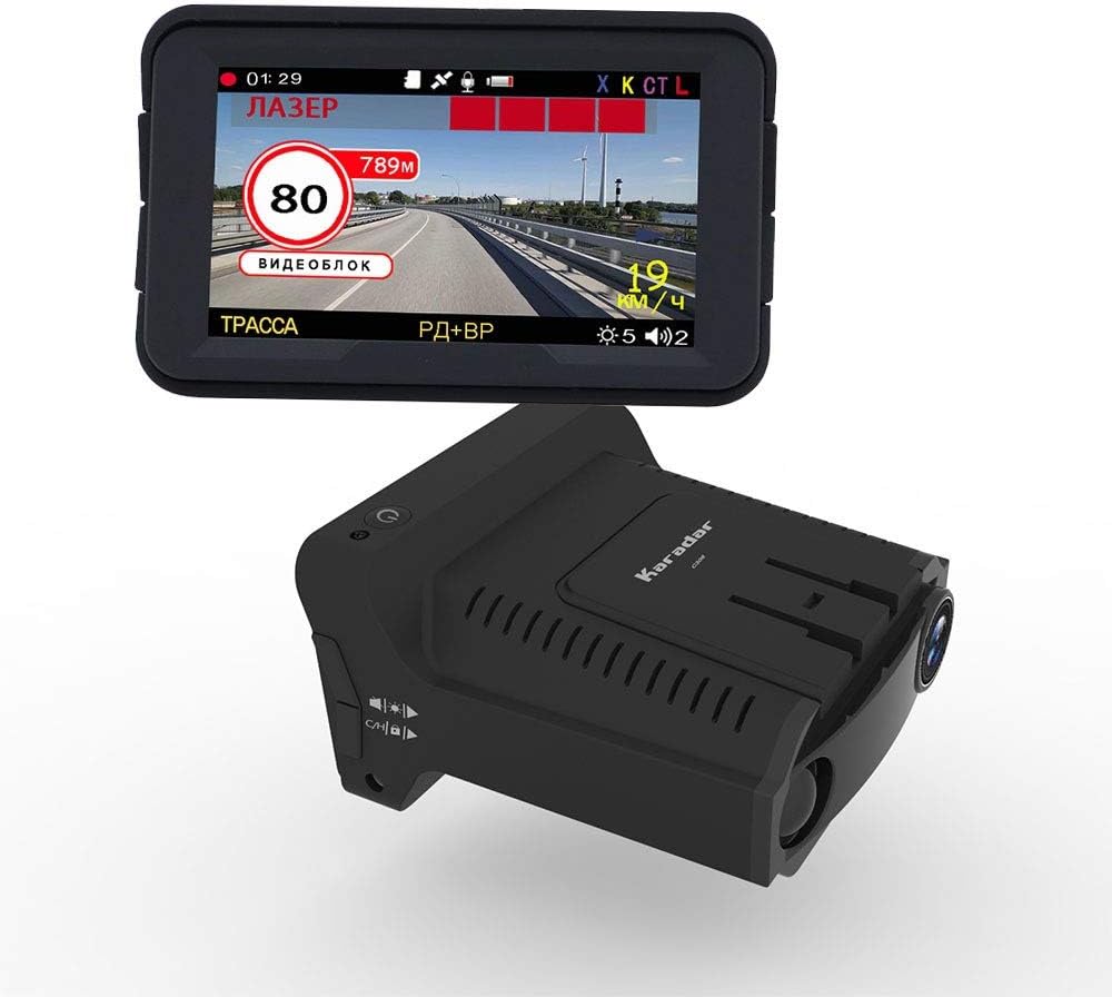 CHENTAOCS Radar Detector 3 in 1 CAR DVR GPS Camera Logger Dash Cam Radar Detector 3 inch IPS Display for Russia Laser 1080p Detector Easy to use (Sd Card Memory : None)