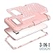 Galaxy S8 Plus Case, AOKER [New] Dimond Hybrid Heavy Duty Shockproof Hard Plastic +Soft Silicon Rubber Armor Defender Full-Body Protective Case Cover for Galaxy S8 Plus (Rosegold)