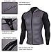 CtriLady Men's Best Neoprene Wetsuit Jacket Front Zipper Long Sleeves Workout Tank Top for Swimming Snorkeling Surfing (Grey, S)