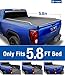 Tyger Auto T2 Low Profile Soft Roll Up Truck Bed Tonneau Cover for 2014-2019 Chevy Silverado / GMC Sierra 1500 2019 Classic ONLY Fleetside 5.8' Bed TG-BC2C2060