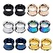 Longbeauty 6 Pair Stainless Steel Screwe Flesh Tunnel Expander Eer Plug Gauge Earlets 6 Colors 10MM