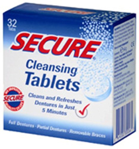 Secure Denture Cleansing Tablets 32 ea (Pack of 2)