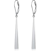 S925 Sterling Silver Vertical Drop Dangle Earrings Gift for Women Teenage