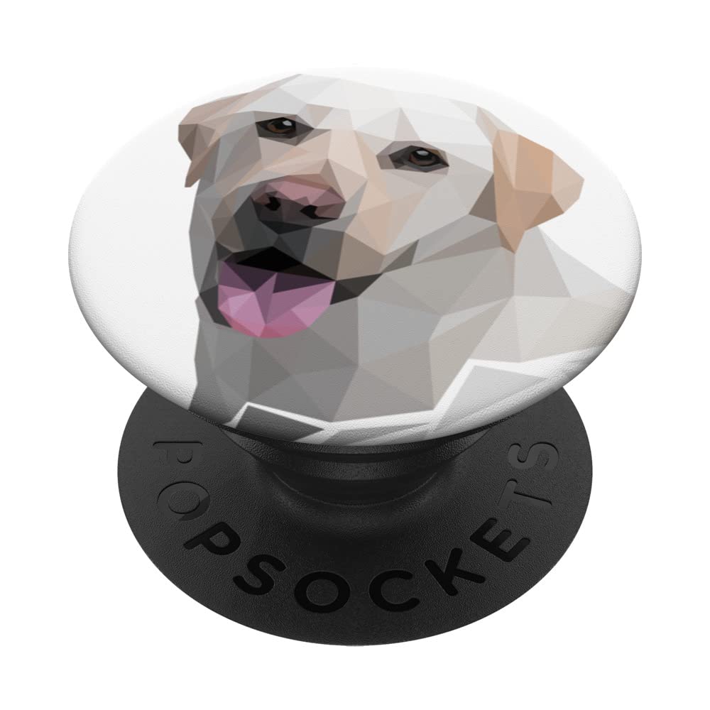 Colorful Polygon Art Labrador Retriever Portrait Lab Owner PopSockets Swappable PopGrip
