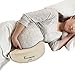 hiccapop Pregnancy Pillow Wedge for Maternity | Memory Foam Pillows Support Body, Belly, Back, Knees (Cream - Off White)