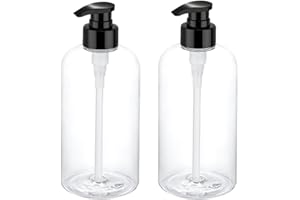Bynccea Pump Bottle 16 oz/500 ml Empty Shampoo Pump Bottles Dispenser Portable Pump Plastic Bottles for Shampoo and Conditioner Liquid