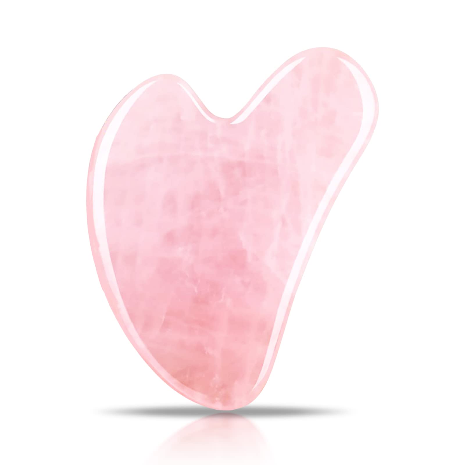 Photo 1 of Contrybox Gua Sha Facial Tools, Rose Quartz Guasha Tool for Face & Eye, Puffiness Reducing & Jawline Sculpting Face Stone Gua Sha Tools for Skin Care Woman GuaSha Stone Tool, Pink