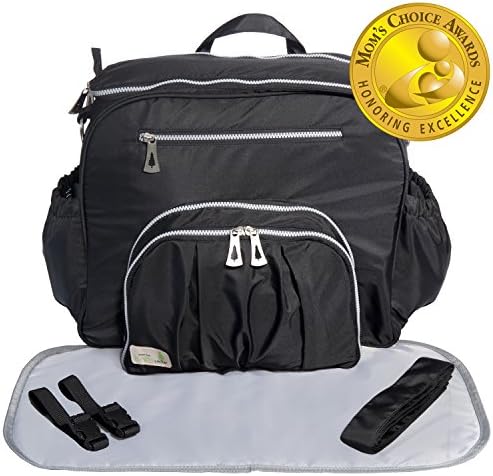 Large Diaper Bag for Dad and Mom. Multi-Function Baby Backpack. by Baby Cedar. Black.