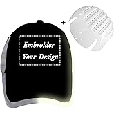 Nsteky Customizable Safety Bump Cap Baseball Cap Style Hard Hats for Men and Women Lightweight Safety Hat with Reflective Stripes,Embroidery